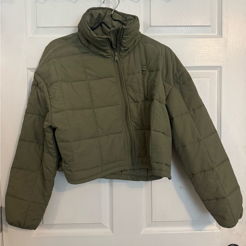 Love Tree Women's Olive Ultra Lightweight Jacket Size Large
